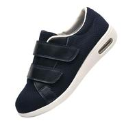 Men's Orthopedic Shoes,Scarpe da passeggio regolabili in Memory Foam per anziani con artrite,Edema,piedi gonfi e pollice valgo.Blue,42