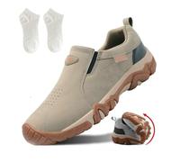 Men's Outdoor Hiking Shoes,Waterproof Lightweight Non-Slip Slip On Walking Shoes,Work Sneakers for Men