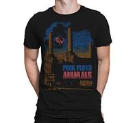 Mens Pink Floyd Animals Pig Stain Black T-Shirt 2X