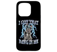 Mens Retro Vintage Heavy Metal Rock Black French Bulldog Dog Carcasa para iPhone 15 Pro