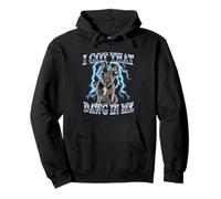 Mens Retro Vintage Heavy Metal Rock Black French Bulldog Dog Sudadera con Capucha