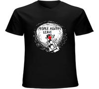 Men's Round Neck Graphic One Tree Hill People Always Leave for Male tee T Shirt Black M