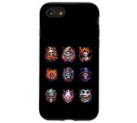 Mens Scary Halloween Portraits of Spooky Heads Carcasa para iPhone SE (2020) / 7/8