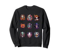Mens Scary Halloween Portraits of Spooky Heads Sudadera