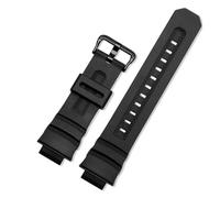 Men's Silicone Strap, Silicone Rubber Strap, Compatible With Casio G-SHOCK Strap 4778 AW-591/590/5230AWG-M100/101 G-7700/7710 Men's Silicone Black Strap(Black-black buckle)