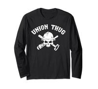 Mens Skull Skilled Labor Day Construction Worker Union Thug Manga Larga