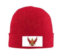 Men's Skullies Reino De Tailandia Emblema Nacional Mujer Gorro Tejido A Punto Invierno Gorro Termico Calavera para Ciclismo Camping Senderismo