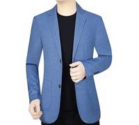 Men's Slim Fit Blazers Solid Color Two Button Luxury Sports Coat Classic Casual Suit Jacket for Spring(M)