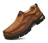 Men's Slip-On Loafers Casual Comfort Walking Shoes Lightweight Breathable Moccasins For Daily Wear(Brown,39)