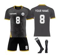 Men's Soccer Jersey Set Quick-Dry Fabric, Gradient Design, Includes Shorts & Socks, for Training & Matches