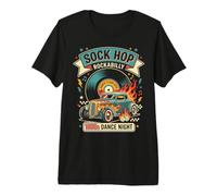 Mens Sock Hop Costume 1950s Rock and Roll Party Outfit Camiseta Premium