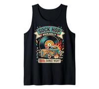 Mens Sock Hop Costume 1950s Rock and Roll Party Outfit Camiseta sin Mangas