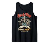 Mens Sock Hop Costume 1950s Rock and Roll Party Outfit Camiseta sin Mangas