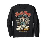 Mens Sock Hop Costume 1950s Rock and Roll Party Outfit Manga Larga