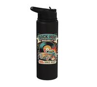 Mens Sock Hop Costume 1950s Rock and Roll Party Outfit Stainless Steel Insulated Water Bottle