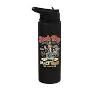 Mens Sock Hop Costume 1950s Rock and Roll Party Outfit Stainless Steel Insulated Water Bottle