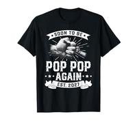 Mens Soon to be Pop Pop Again 2027 Promocionado a Papá Padre Camiseta