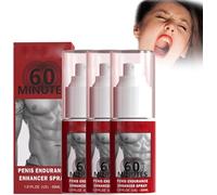 Men's Spray Long Lasting Delay Spray,Men's Enhancer Spray,Men's Energy Strength Massage Cream,Improve The Quality of Love and Make her Love You More. (3Pcs)