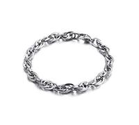 Men's Stainless Steel Bracelet with Link Singapore Chain Wrap Bracelet Man, 5mm20cm, Stainless Steel, No Gemstone.