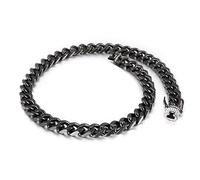 Men's Stainless Steel Bracelet, Zircon Buckle, Curb Chain Bracelet, Great Gift for Men and Women