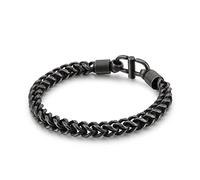 Men's Stainless Steel Curb Chain Bracelet, Personalised Bracelet as a Gift for Men, Friends and Family, 215x6mm, Stainless Steel, No Gemstone.