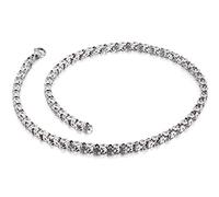 Men's Stainless Steel Link Bracelets, Flower Shape Chain Buckle Link Personalised Bracelet, Great Gift for Men and Women