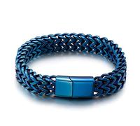 Men's Stainless Steel Wheat Chain Bracelet Personalised Man Bracelet, 220x12mm, Stainless Steel, No Gemstone.