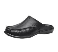 Men's Summer Indoor And Outdoor Wear Home Men's Fashion Soft Bottom Half Slippers Border Large Size Lightweight Baotou Slippers Herren Hausschuhe 43 gefüttert, Negro , 47 EU