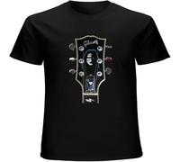 Men's Summer T Shirt Ace Frehley's Headstock of His Signature Guitar Men's Short Sleeve tee Summer Tops Black XXL