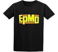 Men's Summer T Shirt EPMD Logo Hip Hop Short Sleeves Black L