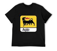 Mens T-Shirt Agip Oilrolium Gas Station Service Station Car Automotive Race Racin Outdoor Graphic T-Shirt Red XXL M