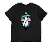 Mens T Shirt Alien Abduction Men's T Shirt Black XXXL