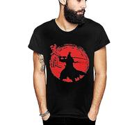 Men's t Shirt Game SEKIRO T Shirt Shadows Die Twice Round Neck One-Armed Wolf Red Sun Graphic tee Male Picture Custom Short Sleeve Black