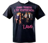Mens T Shirt Johnny Thunders & The Heartbreakers Punk Rock USA .A.S.F. Black 3XL