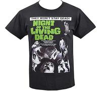 Mens T-Shirt Night of The Living Dead Zombie B-Movie Horror Romero Black