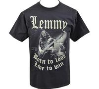 Mens T-Shirt Photographic Ian Lemmy Kilminster Born Lose Live To Win Unisex 100% Cotton Short-Sleeve T-Shirts Black XL