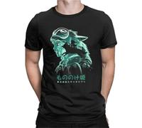 Men's T-Shirt Princess Mononoke Hayao Miyazaki Vintage Pure Cotton tee Shirt Classic T Shirt Round Neck Tops Plus Size