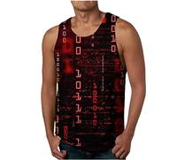 Men's Tank Top Summer 3D Printing Graphic T-Shirts Sleeveless Vest Undershirt Summer Muscle Shirt Hawaiian Print Funky 3D Holiday Beach Party Outdoor N-014 XL
