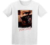 Men's They Live Science Fiction Horror Satire Movie Poster Cotton T Shirt White 3XL