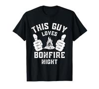 Mens This Guy Loves Bonfire Night Funny Guy Fawkes Pun Camiseta