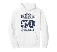 Mens This King Is Turning 50 Today Vintage Birthday Sudadera con Capucha