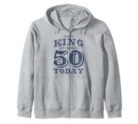 Mens This King Is Turning 50 Today Vintage Birthday Sudadera con Capucha