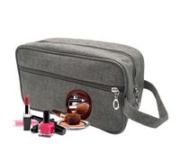 Men's Toiletry Bag, Waterproof Travel Organizer, Frosted 600D Material, Compact Cosmetic Bag With Portable Handle, 25x15x10cm, Perfect For Business And Vacation Use, Convenient