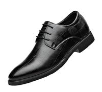 Men's Top Grain Leather Oxford Shoes Lace-Up Breathable Slip-Resistant for Business Formal Comfort(44 EU)