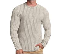 Mens Tops Fuzzy Long Sleeve Shirts Loose Crew Neck Blouse Cozy Solid Warm Shirt for Fall Winter Workout