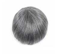 Men's Toupee 1B60 - Peluca de pelo humano para hombre, transpirable, con NPU, 20,3 x 25,4 cm
