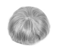 Men's Toupee 1B80# - Peluca de pelo humano para hombre, transpirable, con NPU, 20,3 x 25,4 cm