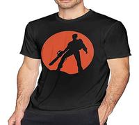 Mens Vintage Ash Vs The Evil Dead Tees Retro Tees Shirt Black XXL