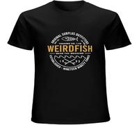 Men's Weird Fish Waves Graphic T Shirt Garnet Black L