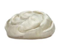 Mens Wig Peluca para hombres Posticci para cabello cabello humano Suaves de encaje suizo Sistemas de reemplazo de cabello para hombres Postizo Línea de cabello natural Toupee for Men(Silver wh